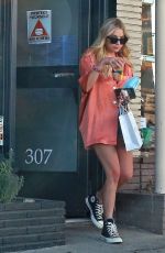 ASHLEY BENSON Leaves Hair Salon in Los Angeles 07/13/2020