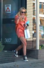 ASHLEY BENSON Leaves Hair Salon in Los Angeles 07/13/2020