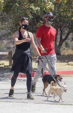 ASHLEY GREENE and Paul Khoury Out Hiking in West Hollywood 07/16/2020