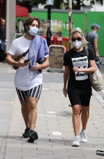 ASHLEY ROBERTS Wearing a Face Mask Out in London 07/24/2020