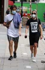 ASHLEY ROBERTS Wearing a Face Mask Out in London 07/24/2020