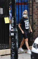 ASHLEY ROBERTS Wearing a Face Mask Out in London 07/24/2020
