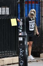 ASHLEY ROBERTS Wearing a Face Mask Out in London 07/24/2020