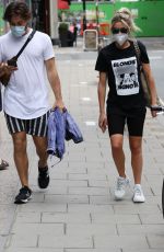 ASHLEY ROBERTS Wearing a Face Mask Out in London 07/24/2020