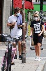 ASHLEY ROBERTS Wearing a Face Mask Out in London 07/24/2020