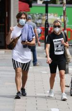ASHLEY ROBERTS Wearing a Face Mask Out in London 07/24/2020