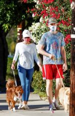 AUBREY PLAZA and Jeff Baena Out with Her Dogs in Los Angeles 07/19/2020