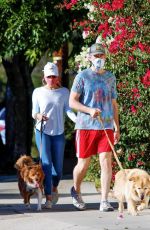 AUBREY PLAZA and Jeff Baena Out with Her Dogs in Los Angeles 07/19/2020