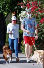 AUBREY PLAZA and Jeff Baena Out with Her Dogs in Los Angeles 07/19/2020