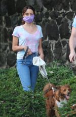 AUBREY PLAZA and Jeff Baena Out with Their Dogs in Los Angeles 07/14/2020