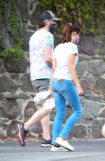 AUBREY PLAZA and Jeff Baena Out with Their Dogs in Los Angeles 07/14/2020