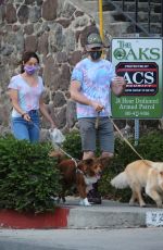 AUBREY PLAZA and Jeff Baena Out with Their Dogs in Los Angeles 07/14/2020