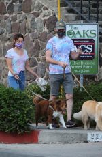 AUBREY PLAZA and Jeff Baena Out with Their Dogs in Los Angeles 07/14/2020