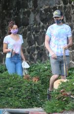 AUBREY PLAZA and Jeff Baena Out with Their Dogs in Los Angeles 07/14/2020