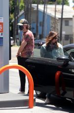 AUBREY PLAZA at a Gas Station in Los Feliz 06/30/2020