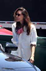 AUBREY PLAZA at a Gas Station in Los Feliz 06/30/2020