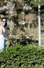 AUBREY PLAZA Out with Her Dogs in Los Angeles 07/08/2020