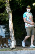 AUBREY PLAZA Out with Her Dogs in Los Angeles 07/08/2020