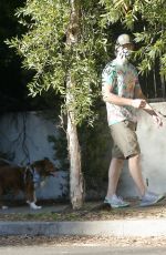 AUBREY PLAZA Out with Her Dogs in Los Angeles 07/08/2020