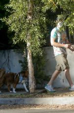 AUBREY PLAZA Out with Her Dogs in Los Angeles 07/08/2020