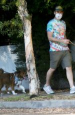 AUBREY PLAZA Out with Her Dogs in Los Angeles 07/08/2020