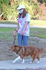 AUBREY PLAZA Out with Her Dogs in Los Angeles 07/13/2020