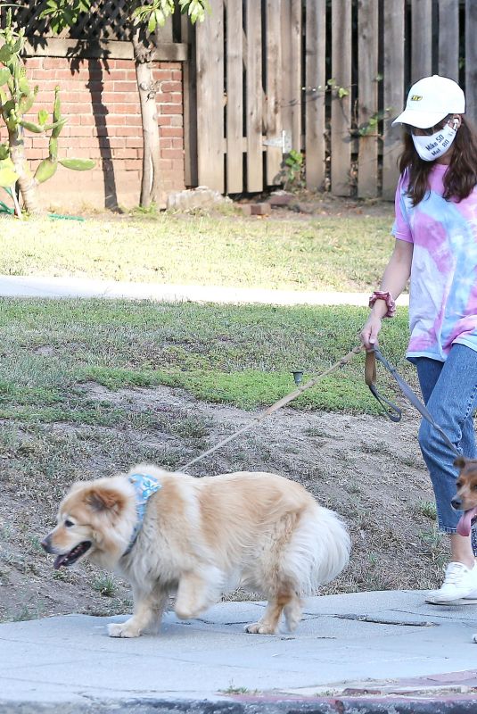 AUBREY PLAZA Out with Her Dogs in Los Angeles 07/13/2020