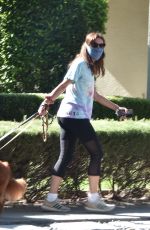 AUBREY PLAZA Out with Her Dogs in Los Feliz 07/22/2020