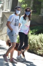 AUBREY PLAZA Out with Her Dogs in Los Feliz 07/22/2020