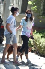 AUBREY PLAZA Out with Her Dogs in Los Feliz 07/22/2020