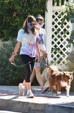 AUBREY PLAZA Out with Her Dogs in Los Feliz 07/22/2020