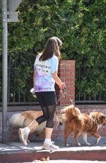 AUBREY PLAZA Out with Her Dogs in Los Feliz 07/22/2020