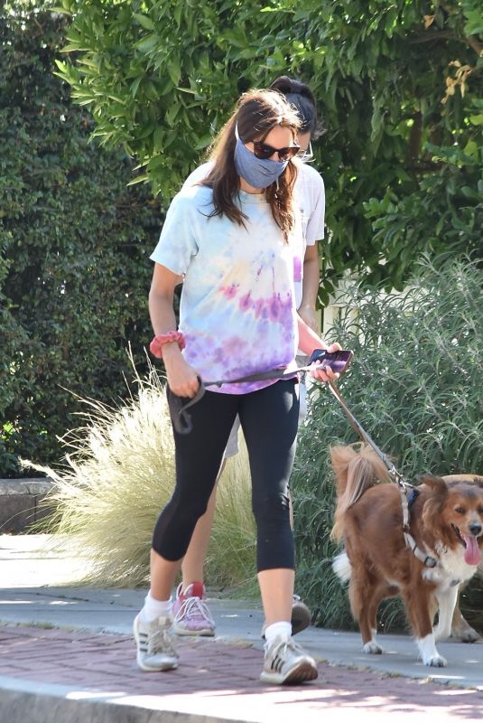 AUBREY PLAZA Out with Her Dogs in Los Feliz 07/22/2020