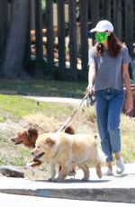 AUBREY PLAZA Waks Her Dogs Out in Los Feliz 07/25/2020