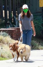 AUBREY PLAZA Waks Her Dogs Out in Los Feliz 07/25/2020