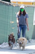 AUBREY PLAZA Waks Her Dogs Out in Los Feliz 07/25/2020