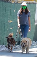 AUBREY PLAZA Waks Her Dogs Out in Los Feliz 07/25/2020