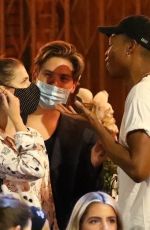 BARBARA PALVIN and Dylan Sprouse Out for Dinner with Friends in Los Feliz 07/24/2020