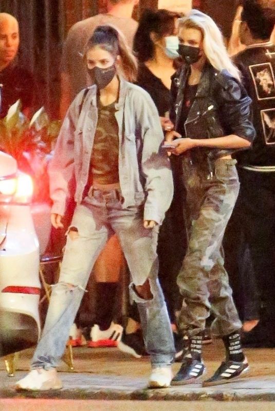 BARBARA PALVIN and STELLA MAXWELL Out with Dylan Sprouse and KJ Apa Night Out in Silverlake 07/28/2020