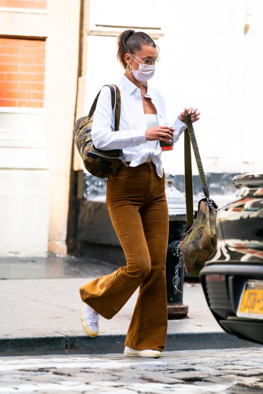BELLA HADID Out in New York 07/04/2020