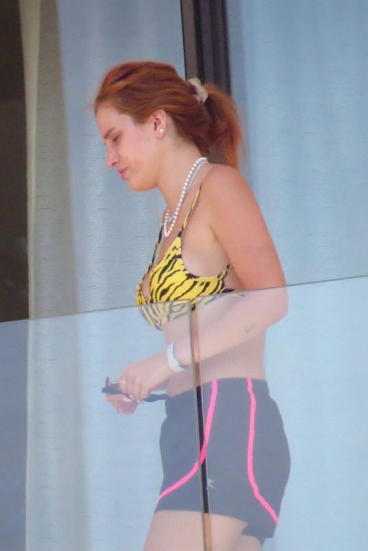 BELLA THORNE at Her Hotel Balcony in Cabo San Lucas 07/15/2020