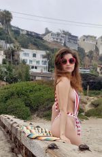 BLANCA BLANCO in American Flag Colors Swimsuit at a Beach in Malibu 07/03/2020