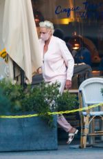 BRIGITTE NIELSEN Out for Dinner for Her 57th Birthday 07/15/2020