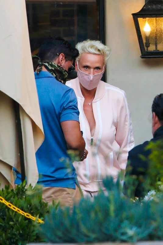 BRIGITTE NIELSEN Out for Dinner for Her 57th Birthday 07/15/2020