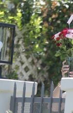 BRIGITTE NIELSEN Recieves a Bouquette of Flowers on Her 57th Birthday 07/15/2020