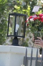 BRIGITTE NIELSEN Recieves a Bouquette of Flowers on Her 57th Birthday 07/15/2020