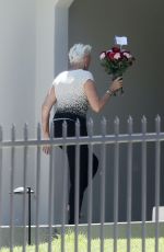 BRIGITTE NIELSEN Recieves a Bouquette of Flowers on Her 57th Birthday 07/15/2020