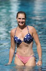 BROOKE SHIELDS in Bikini at Pool at Her Home in The Hamptons 07/06/2020