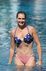 BROOKE SHIELDS in Bikini at Pool at Her Home in The Hamptons 07/06/2020
