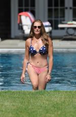 BROOKE SHIELDS in Bikini at Pool at Her Home in The Hamptons 07/06/2020